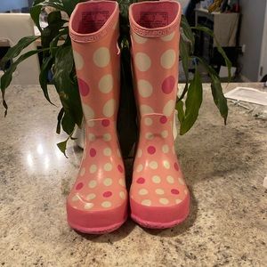 Girls Size 12 Pink Polka Dot Bogs Rain Boots